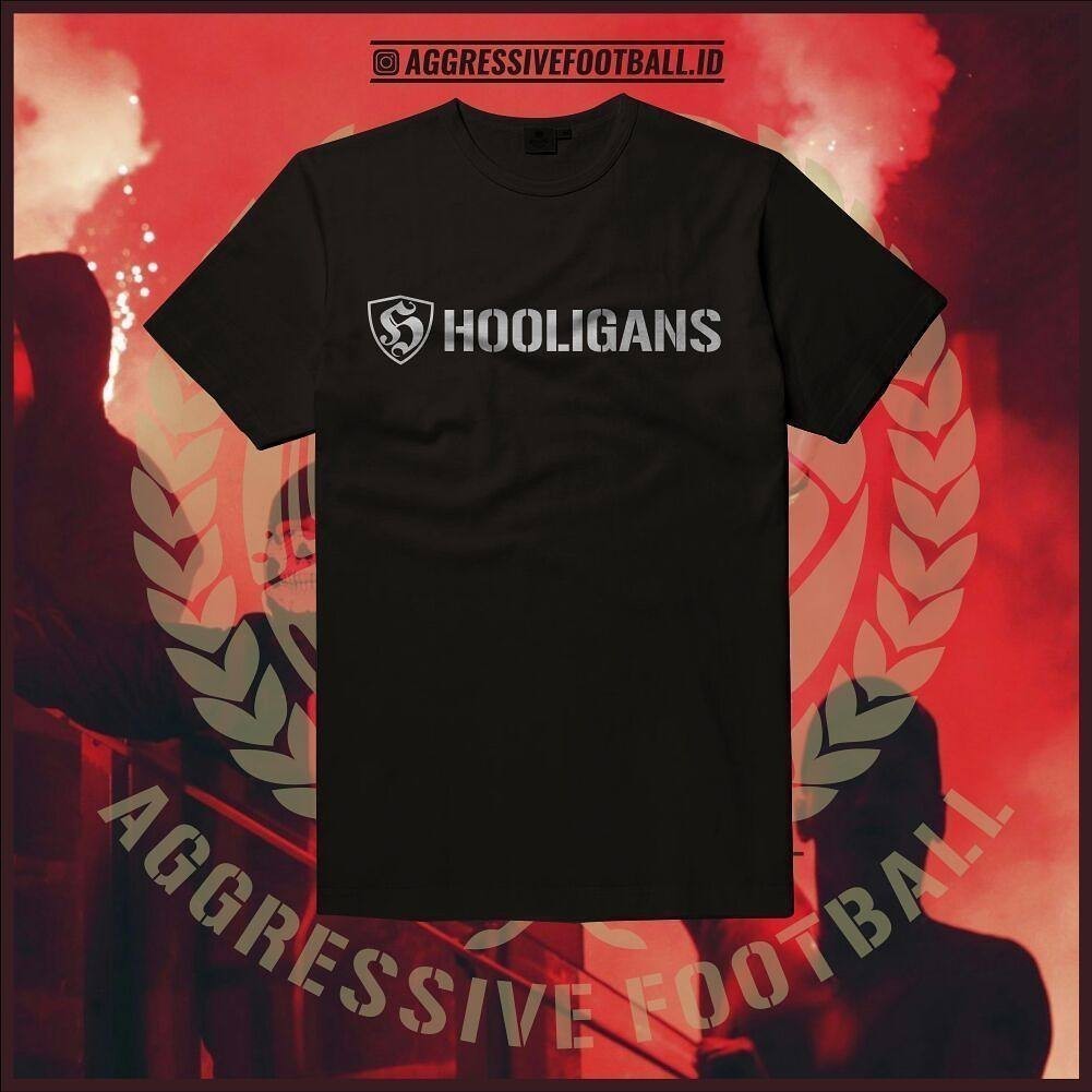 Kaos T Shirt Pria Hooligans Casual Acab Aggressive Football