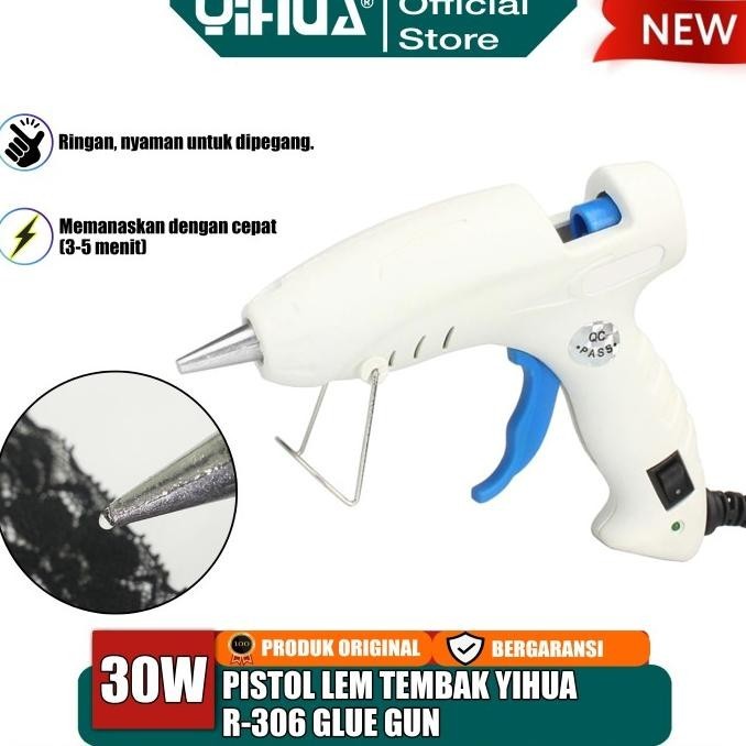 

Yihua R-306 Pistol Lem Tembak Hot Melt Glue Gun 30W Stick Cair Refill