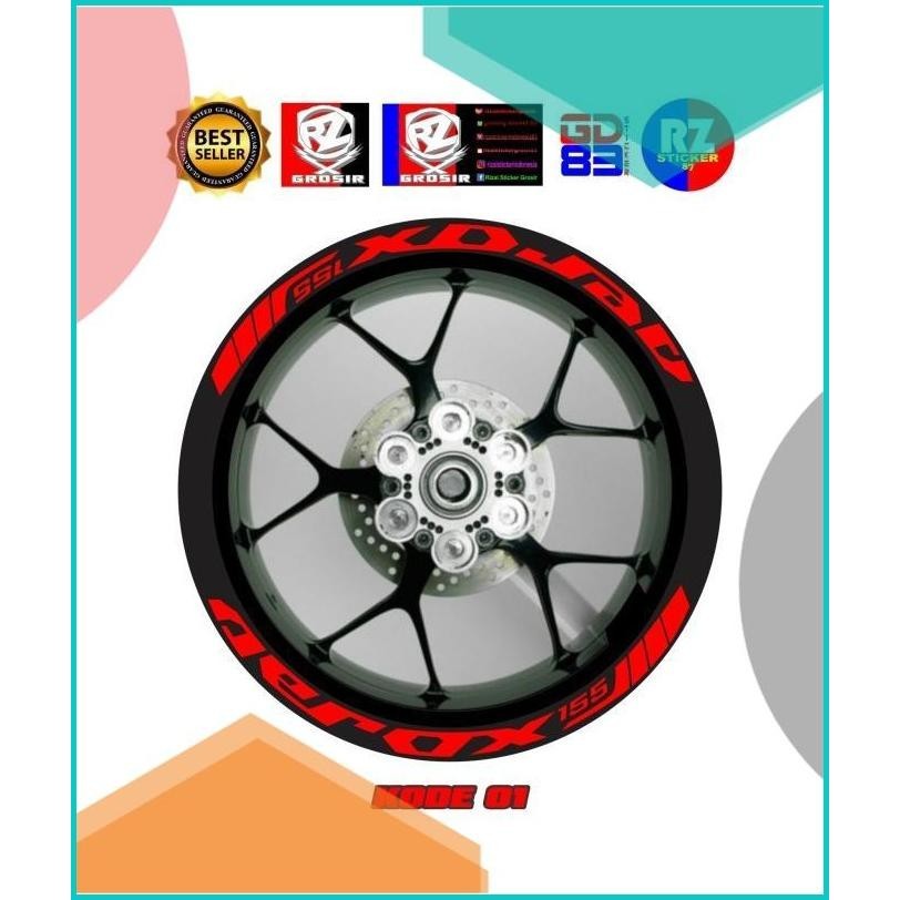 Sticker cutting lis pelk aerox lis velg yamaha aerox all new 155 aerox