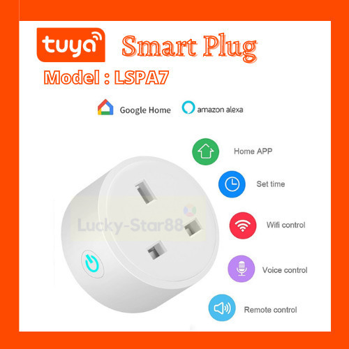 Tuya Smart Wifi Uk Steker Ac Colokan Kaki 3 Smart Plug Tuya 16A
