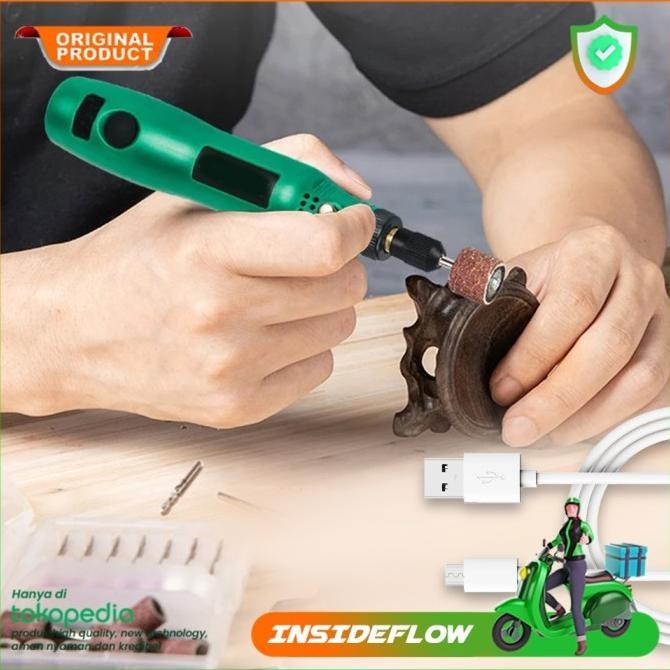 Alat Bor Listrik Mini USB Portable Polishing Grinder Ukir Rechargeable