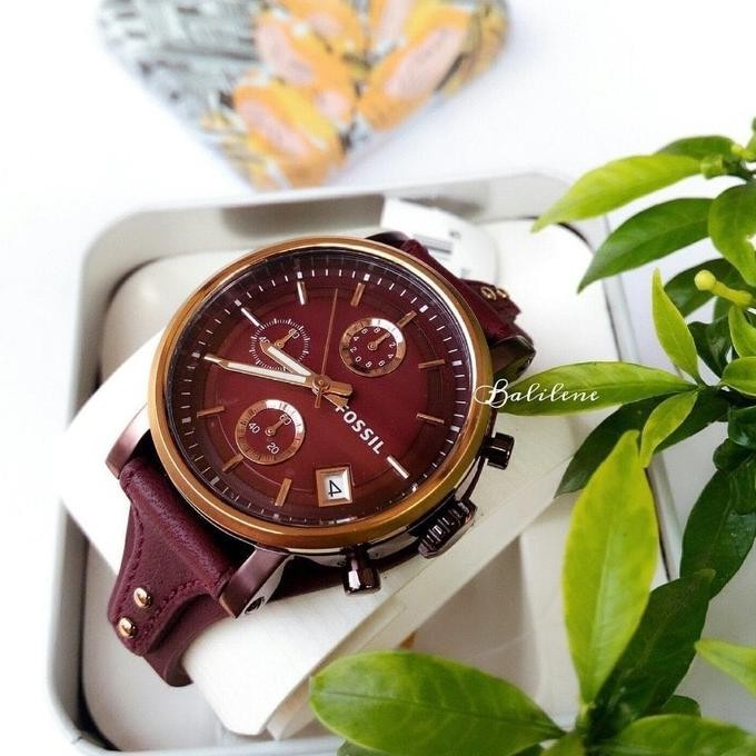 Jam Tangan Wanita Merk Fossil Wine ES4114 / ES 4114 Original