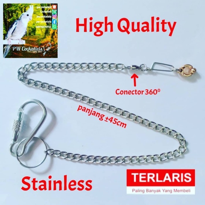 Rantai Burung Falk Ring Borgol Kaki Parkit Australia Cockatiel Omega