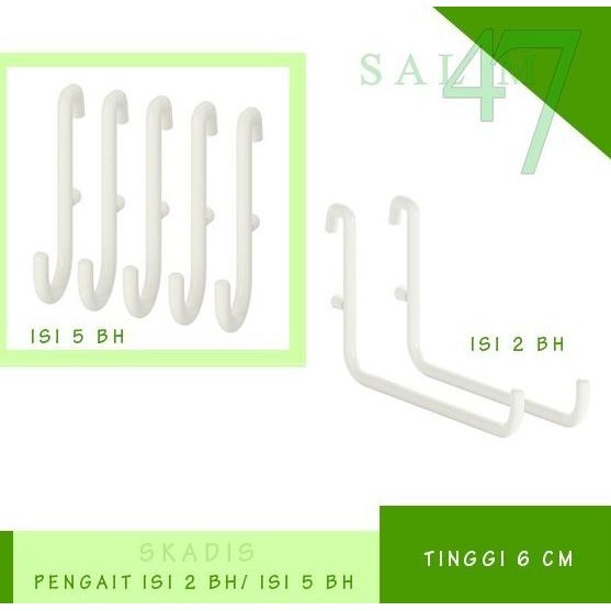 

Gantungan Papan Kait Isi 2 Dan 5 Bh Kaitan Pegboard Hook Pengait