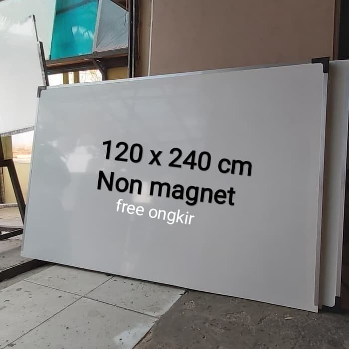 

Whiteboard 120 x 240 gratis ongkir - non magnet