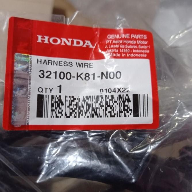 Kabel Body Beat Esp 2017 Asli 32100-K81-N00 Ori Original Honda 100%