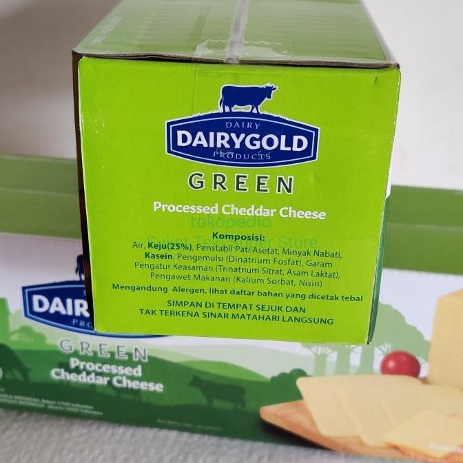 

Dairygold Green Cheddar Cheese Keju Balok 2kg MURMER TP