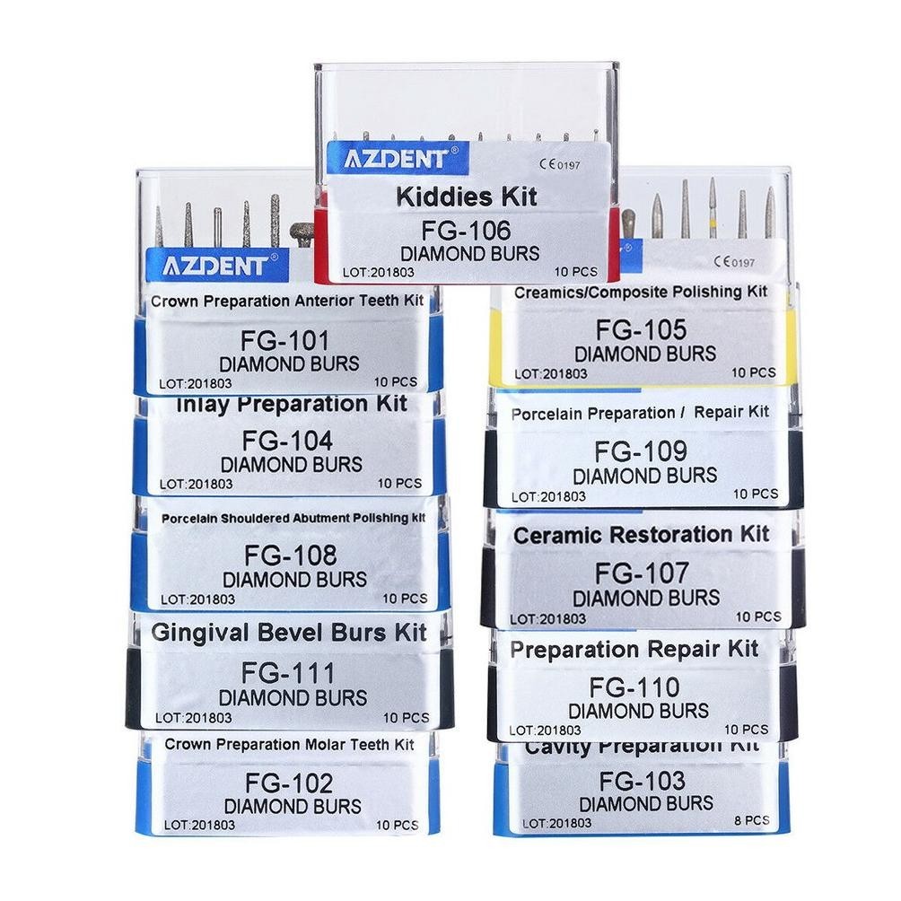 GH Bur Merah / Bur Kuning / Bur Anak  / Dental Diamond Burs High Speed / AZDENT TERLARIS