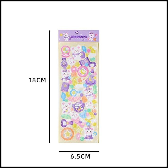 

HOT DEAL STIKER DECO HOLOGRAM KOREAN CUTE BEAR RABBIT DEKORASI PHOTOCARD JURNAL !!!!!