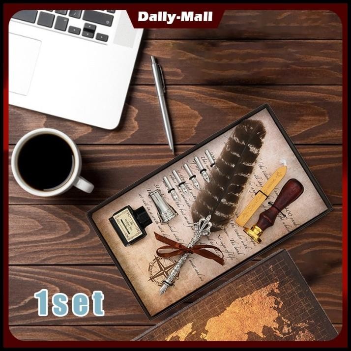

HOT DEAL CALLIGRAPHY SET PULPEN BULU PENA KALIGRAFI HADIAH VINTAGE MEWAH PEN !