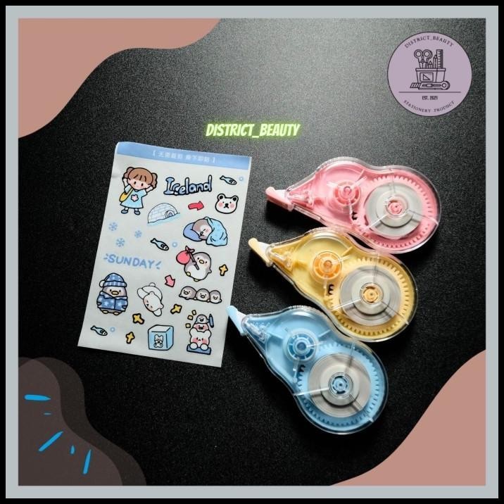 

TERMURAH CORRECTION TAPE 3 IN 1 FREE STIKER XDM 6232 TIP EX ROLL LUCU TERMURAH