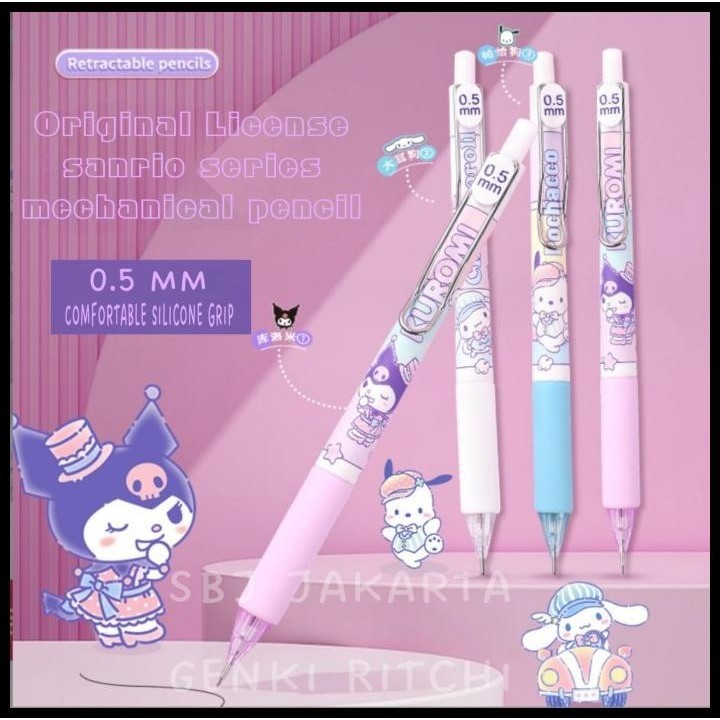 

HOT DEAL PENSIL MEKANIK ORIGINAL SANRIO SERIES 0.5MM KUROMI CINNAMOROLL !!!!!!