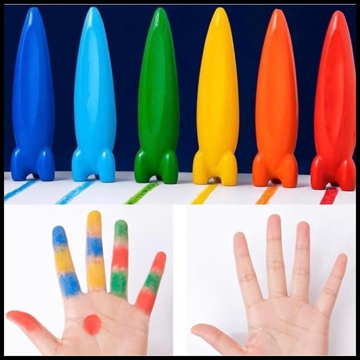 

BEST DEAL SHAPE PLASTIC CRAYON WASHABLE SAFETY MATERIAL CRAYONS !!