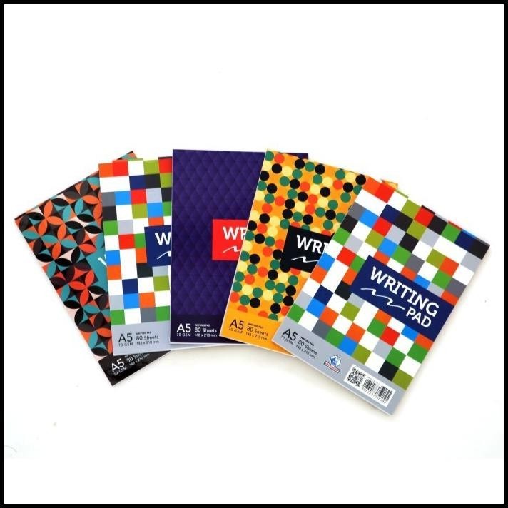 

HOT DEAL WRITING PAD A5 80 SHEETS POLOS - BUKU TULIS MEMO LOCOMOTIF !