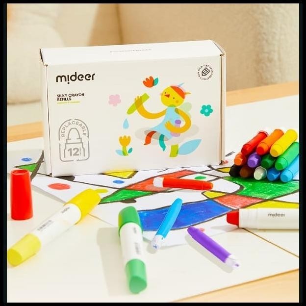 

DISKON MIDEER REFILL SILKY CRAYON 12 PC !!!!!!
