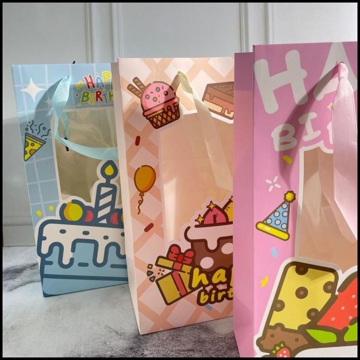 

GRATIS ONGKIR PAPER BAG HAPPY BIRTHDAY SUPER CUTE UK 33X25X12 CM CD-765 HARGA MURAH !!!