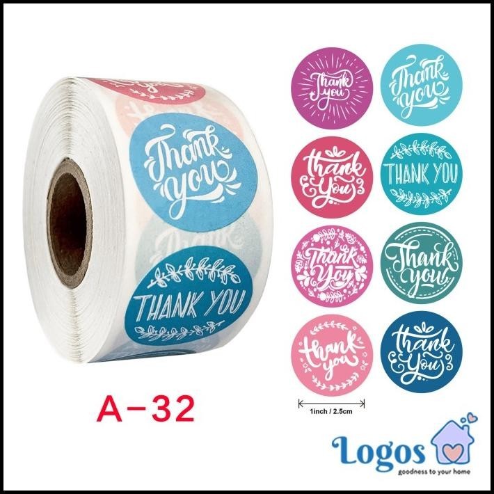 

DISKON STIKER BULAT THANK YOU PINK BLUE ROUND STICKER TOPLES GIFT BINGKISAN !!!!!!!