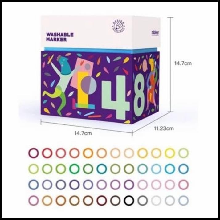 

TERBARU MIDEER WASHABLE MARKER 48 PC SPIDOL !!!!!!!