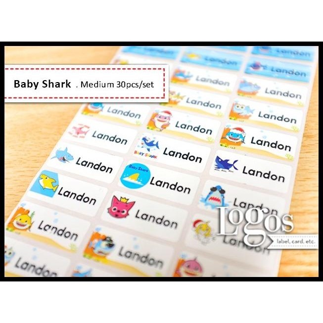 

GRATIS ONGKIR BABY SHARK MEDIUM STICKER LABEL NAMA WATERPROOF STIKER NAMA PINK FONG