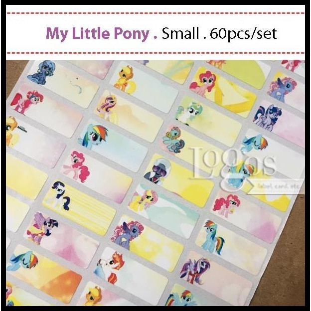 

GRATIS ONGKIR MY LITTLE PONY SMALL. LABEL NAMA WATERPROOF HASBRO FIGURINE KUDA PONI !!!!!!!