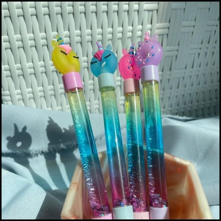 

GRATIS ONGKIR PAKET PULPEN 4/8/12 PCS PEN GLITER DONUT UNICORN WARNA WARNI TERMURAH !!