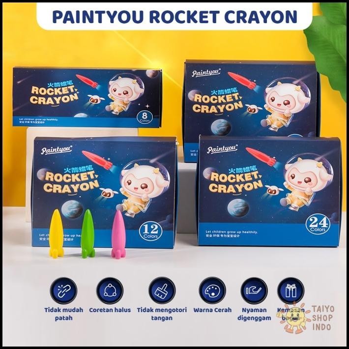 

DISKON TAIYO DELI SPACE PAINTYOU ROCKET FINGER CRAYON KRAYON PASTEL ROKET