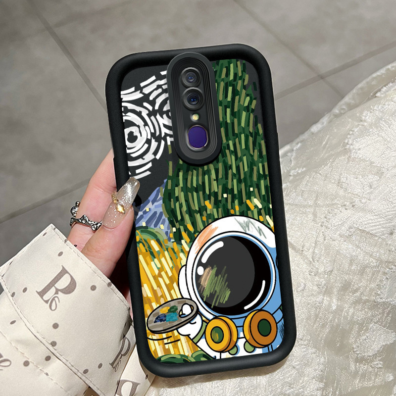 Casing Hp OPPO F11 OPPO A9 2019 OPPO A9x Case Kartun Casing HP pola  Berwarna lucu astronot Cesing S