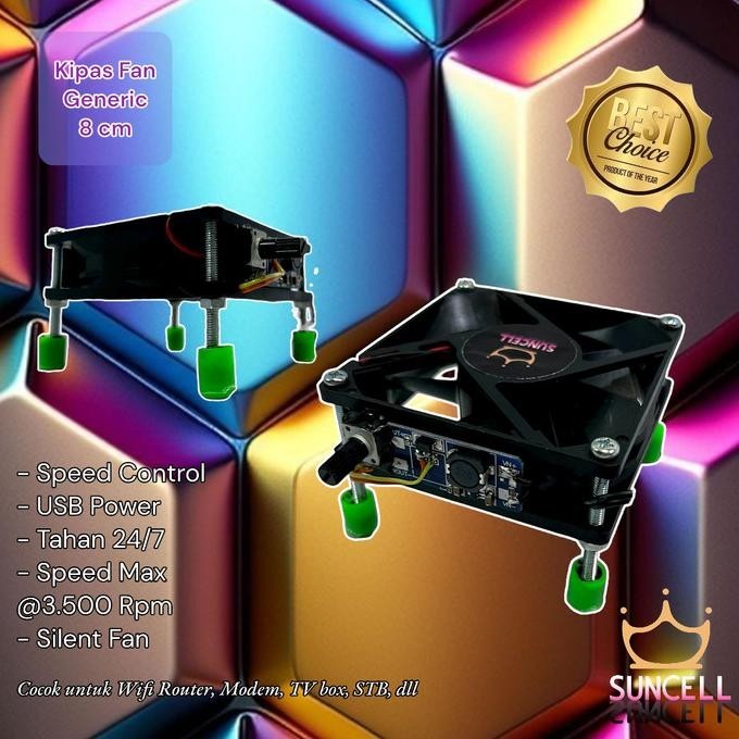 kipas fan usb 8 cm untuk wifi router / STB tahan 24 jam non stop