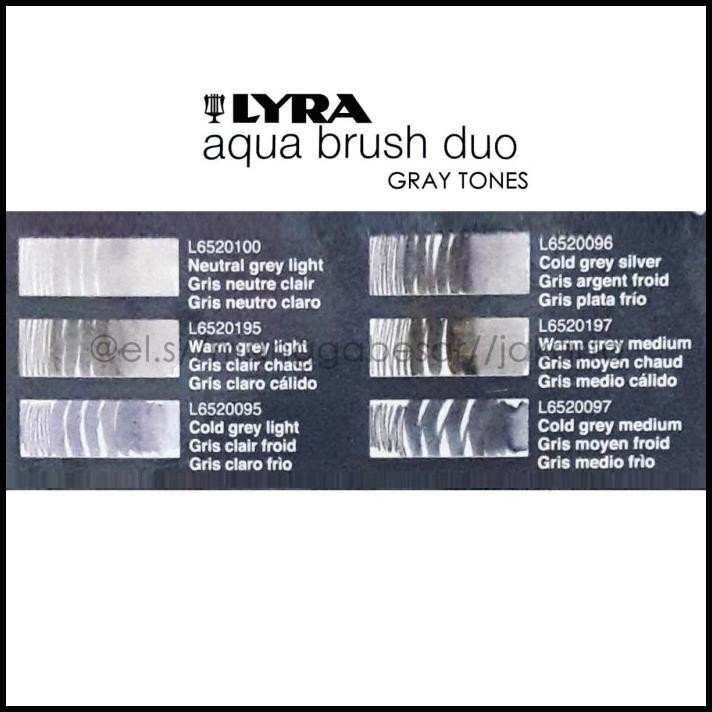 

LYRA AQUA BRUSH DUO GRAY TONE SET 6 ( BRUSH PEN )