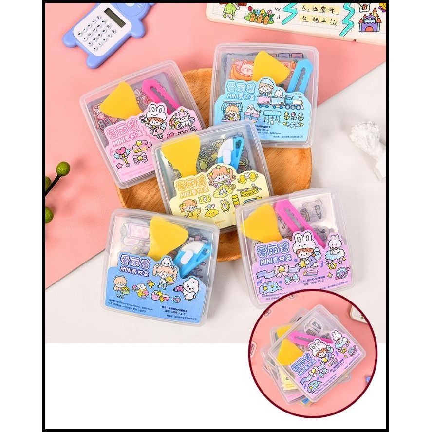 

TERBARU 1 SET ALAT JOURNALING MOTIF KARTUN MOMO FREE BOX STICKER CUTTER STIKER !!!!