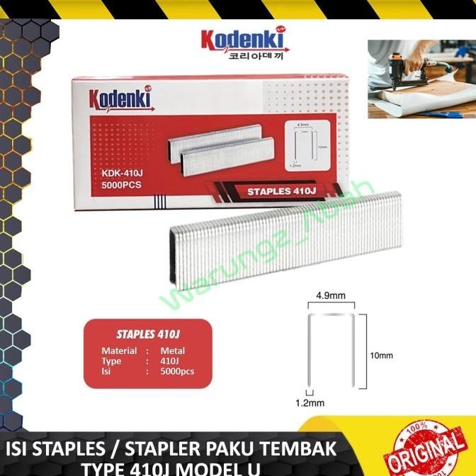 

ISI ULANG REFILL STAPLER STAPLES PAKU TEMBAK ANGIN GUN 410J MODEL U