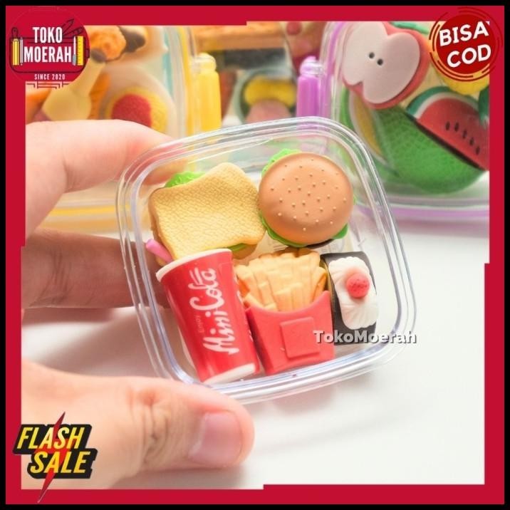 

BEST DEAL PENGHAPUS LUCU PENGHAPUS PENSIL BUAH MAKANAN BOX MEAL MINI UNIK COD !!