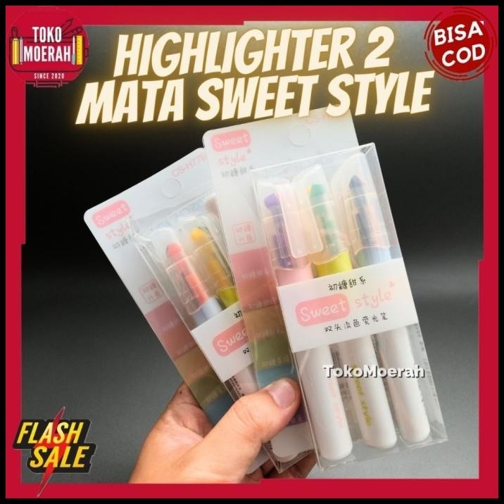 

HOT DEAL HIGHLIGHTER CSH-779 HIGHLIGHTER 2 MATA 1 SET 3PCS UNIK LUCU TERMURAH !!!!