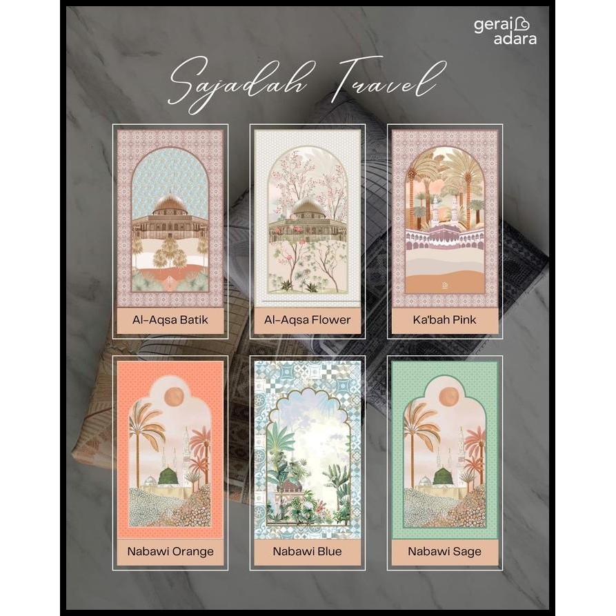 SAJADAH TRAVEL PRINTING MOTIF MASJID AL-AQSA GERAI ADARA