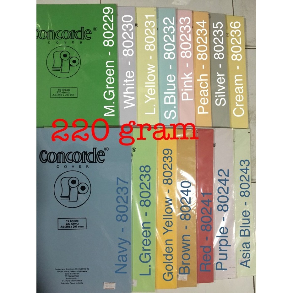 

Kertas Concorde 220 Gram A4