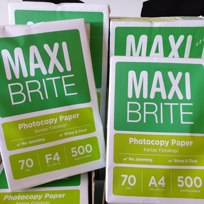 

Kertas Hvs 70 Gram Maxibrite A4 (1 Box / 5 Rim) - Pengiriman Instant