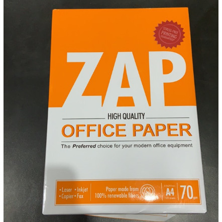 

(1 Rim) Kertas Hvs A4 Zap 70 Gr (Harga Khusus Online)