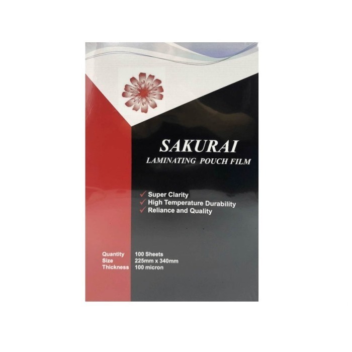 

Plastik Laminating Sakurai F4 Folio 225Mmx340Mm 100 Micron