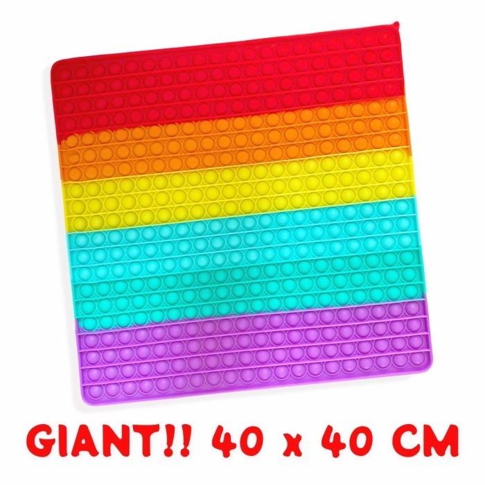 

Pop It Giant Rainbow Square 40Cm X 40Cm / Popit Tiktok Hadiah Viral 2