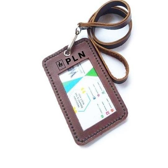 

Name Tag Id Kulit Asli Logo Pln Warna Coklat - Tali Id Card. Gantungan Kualitas Premium