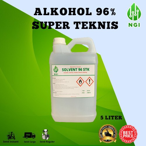 Ready alkohol 96 super teknis / Solvent teknis 5 liter