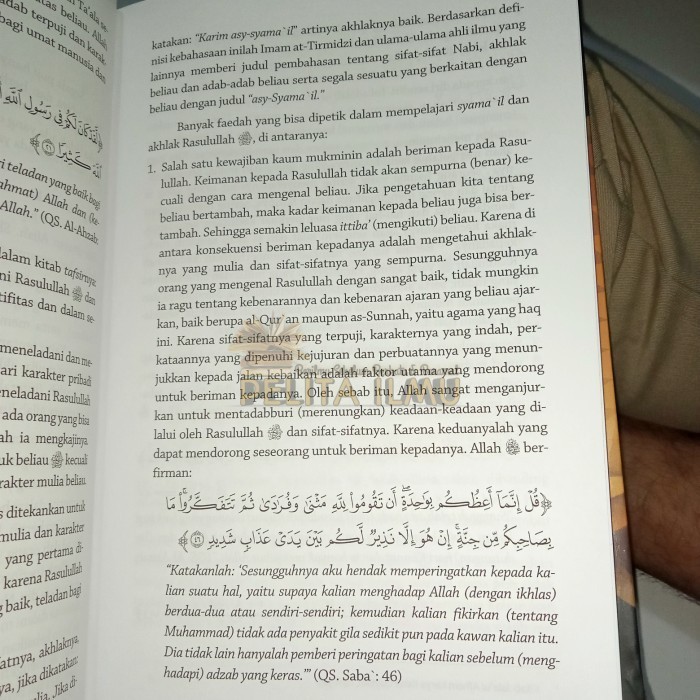 

Buku Karakteristik Dan Kepribadian Nabi Syarah Syama'Ilin Nabi