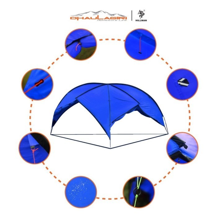 Tenda Camping Hillman Easy Trap Outdoor Hiking Tent Tenda Pantai Masak