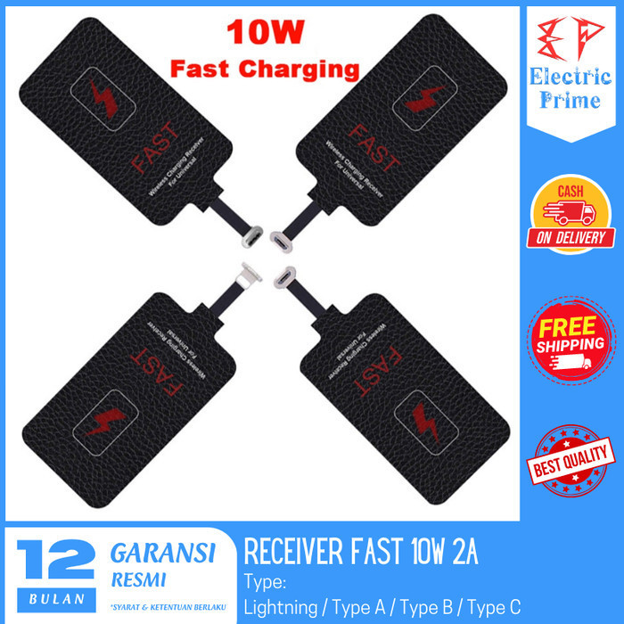 Wireless Charger Receiver 10W Fast Charging 2A Adapter Cro Usb Typec