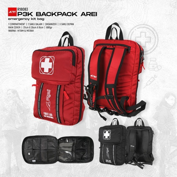 Tas P3K Backpack Arei Outdoor Gear Red - Tas P3K Backpack Rei