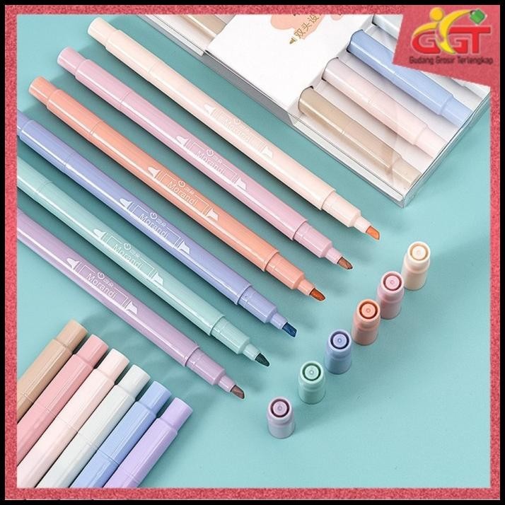 

TERMURAH GGT HIGHLIGHTER DUA SISI WARNA PASTEL PENANDA TULISAN WARNA 2 SISI !!