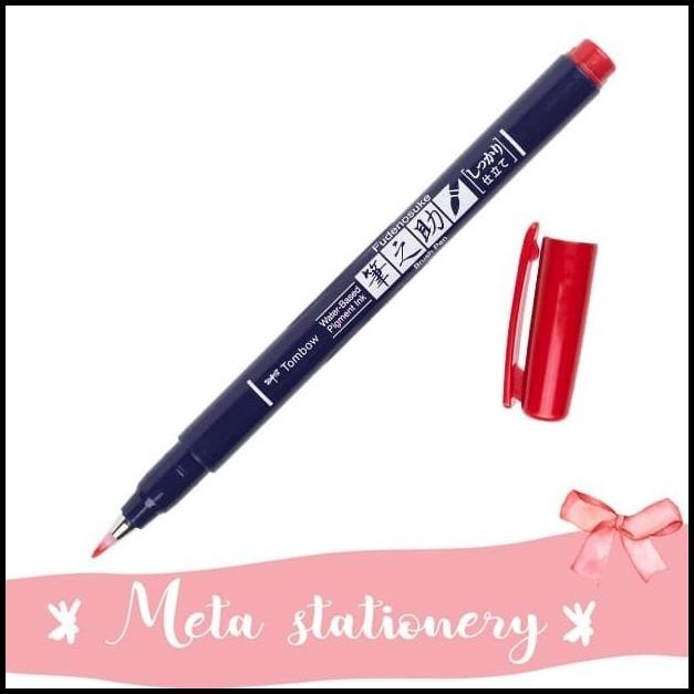 

GRATIS ONGKIR FUDENOSUKE COLOURS BRUSH PEN TOMBOW WATERPROOF - RED !!!!