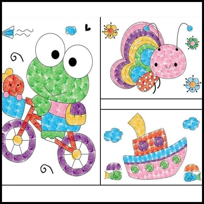 

TERMURAH FINGER PAINTING SET WITH 6 COLORS & 8 TEMPLATES CAT JARI SPONGE DIY !!!!