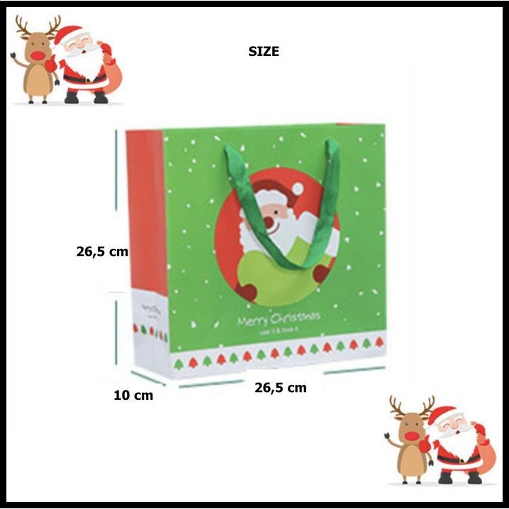 

TERBARU KANTONG TEMA CHRISTMAS TAS KADO MOTIF NATAL , PAPER BAG HADIAH NATAL !!!!!!