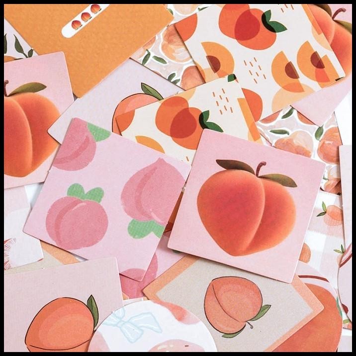 

TERMURAH 45 PCS PEACH STICKER STIKER KOREAN SCRAPBOOK PLANNER BUJO DIY